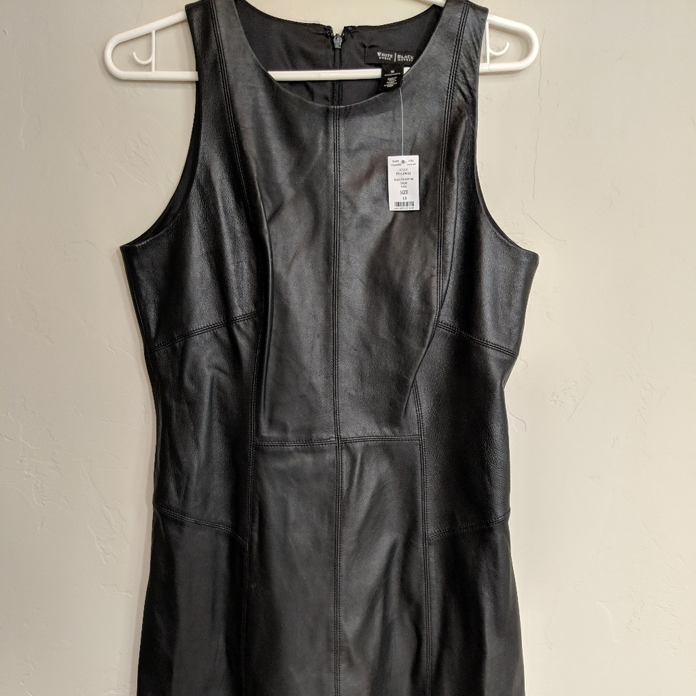 Black leather dress